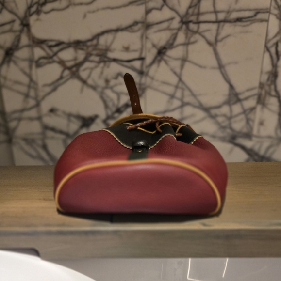 Dooney & Bourke awl Teton MultiColor Red Backpack All Weather Leather Green H512 - Picture 6 of 16